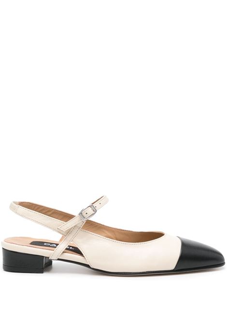 Beige and black Oceano 30mm leather ballerina shoes Carel Paris - women